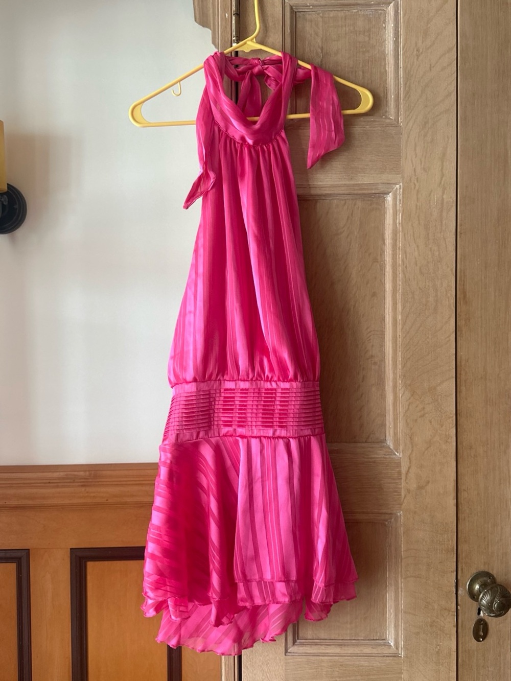 Hot Pink Halter Dress
